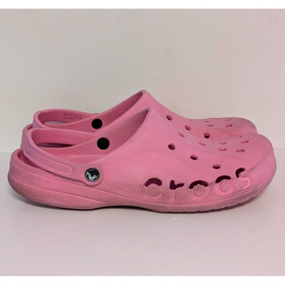 Crocs Mens Size 13 Classic Slip-On Waterproof Pink Clogs Mules Shoes Comfort - Picture 2 of 7